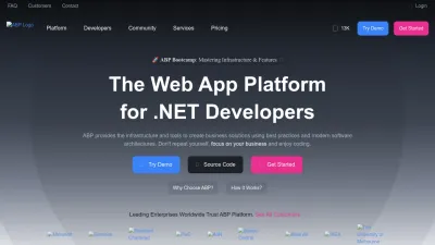Screenshot preview of abp.io