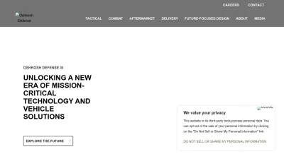 Screenshot preview of oshkoshdefense.com
