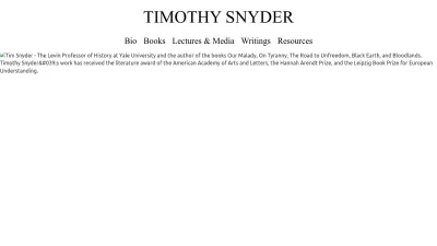 Screenshot preview of timothysnyder.org