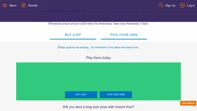 Screenshot preview of mylotto.co.nz
