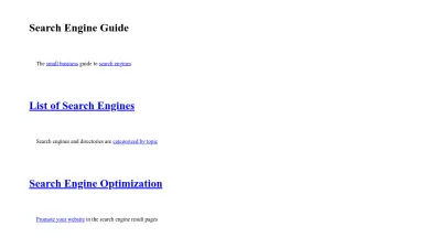 Screenshot preview of searchengineguide.com