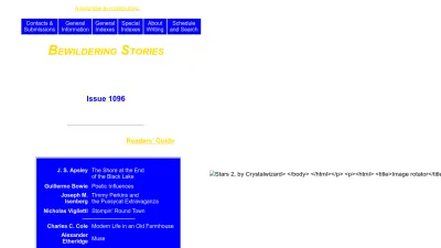Screenshot preview of bewilderingstories.com