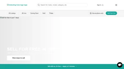 Screenshot preview of collectingcars.com