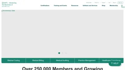 Screenshot preview of aapc.com