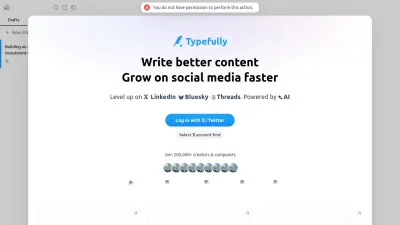 Screenshot preview of typefully.com