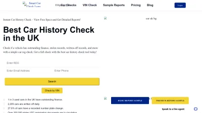 Screenshot preview of smartcarcheck.uk