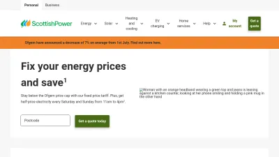 Screenshot preview of scottishpower.co.uk