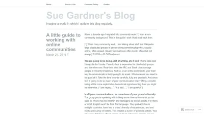 Screenshot preview of suegardner.org