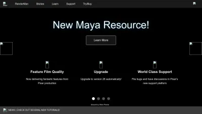 Screenshot preview of renderman.pixar.com