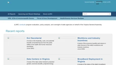 Screenshot preview of jlarc.virginia.gov