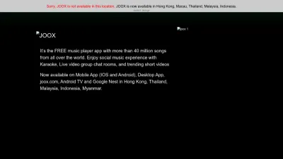 Screenshot preview of joox.com
