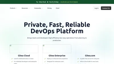 Screenshot of Gitea.com