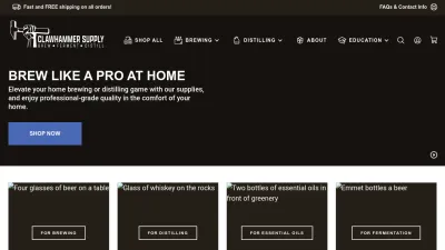 Screenshot preview of clawhammersupply.com