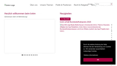 Screenshot preview of bvkm.de