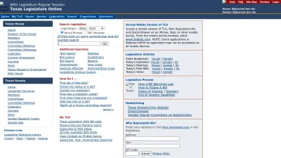 Screenshot preview of capitol.texas.gov