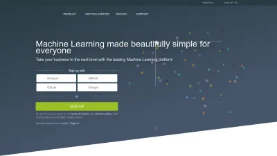 Screenshot preview of bigml.com