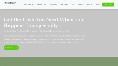 Screenshot preview of unepinquiry.org