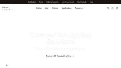 Screenshot preview of alconlighting.com