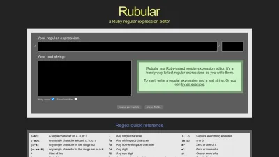 Screenshot preview of rubular.com