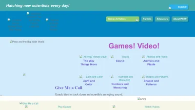 Screenshot preview of peepandthebigwideworld.com