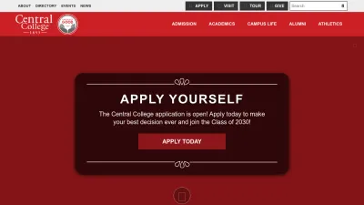 Screenshot preview of central.edu