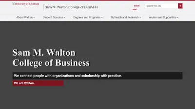 Screenshot preview of walton.uark.edu