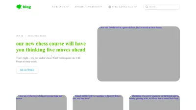 Screenshot preview of blog.duolingo.com