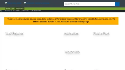 Screenshot preview of albertaparks.ca