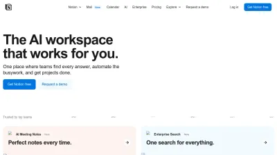 Screenshot preview of notion.com