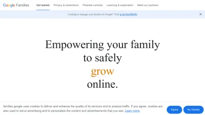 Screenshot preview of families.google