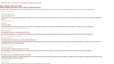 Screenshot preview of scienceprogress.org