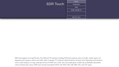 Screenshot preview of sdrtouch.com