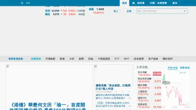 Screenshot preview of aastocks.com
