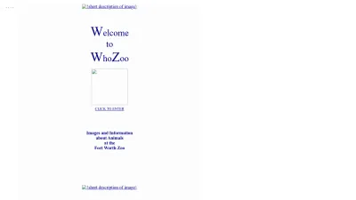Screenshot preview of whozoo.org