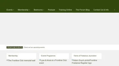 Screenshot preview of frontlineclub.com