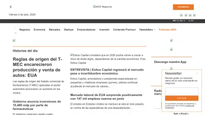 Screenshot preview of axisnegocios.com