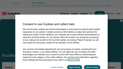Screenshot preview of dbschenker.com