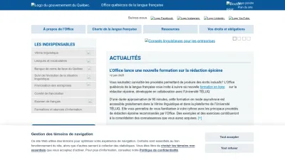 Screenshot preview of oqlf.gouv.qc.ca