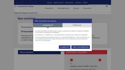 Screenshot preview of investquebec.com