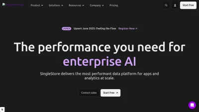 Screenshot preview of singlestore.com
