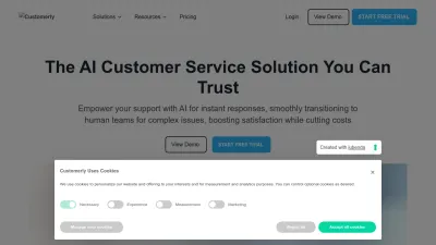 Screenshot preview of customerly.io