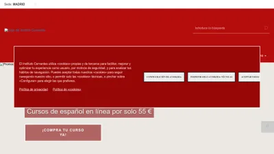Screenshot preview of cervantes.es