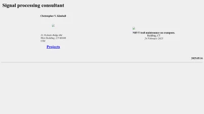 Screenshot preview of cvkimball.com