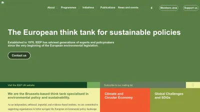 Screenshot preview of ieep.eu