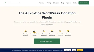 Screenshot preview of wpcharitable.com