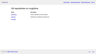 Screenshot preview of roughtime.googlesource.com