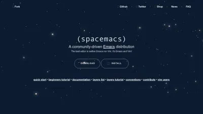 Screenshot preview of spacemacs.org