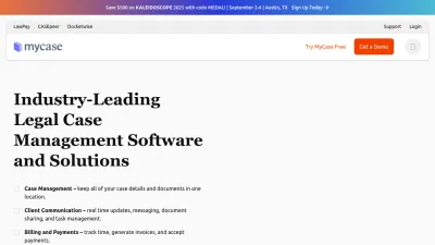 Screenshot preview of mycase.com