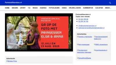Screenshot preview of parkstadveendam.nl