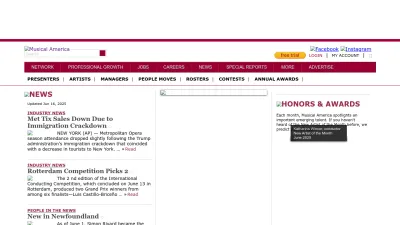 Screenshot preview of musicalamerica.com